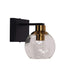 Oriel CLAYTON Brass Wall Light with Clear Glass Shade (avail in 1 Light or 2 Lights)
