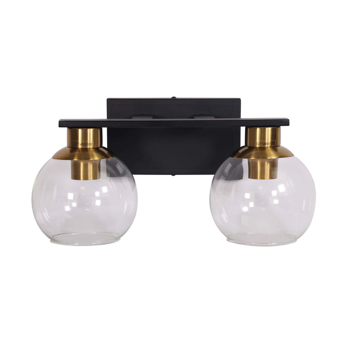 CLAYTON Brass Wall Light with Clear Glass Shade (avail in 1 Light or 2 Lights)