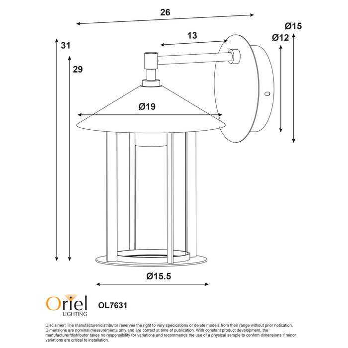 HOLFORD: IP44 Outdoor Wall Light (Available in Black & White)