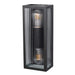 Oriel CHICAGO: Clear Ribbed Glass Decorative Up/Down Outdoor Wall Light