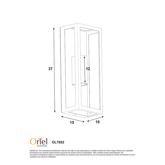 CHICAGO: Clear Ribbed Glass Decorative Up/Down Outdoor Wall Light