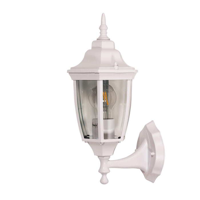 Oriel HIGHGATE: White IP44 Traditional Outdoor Up Facing Coach Light