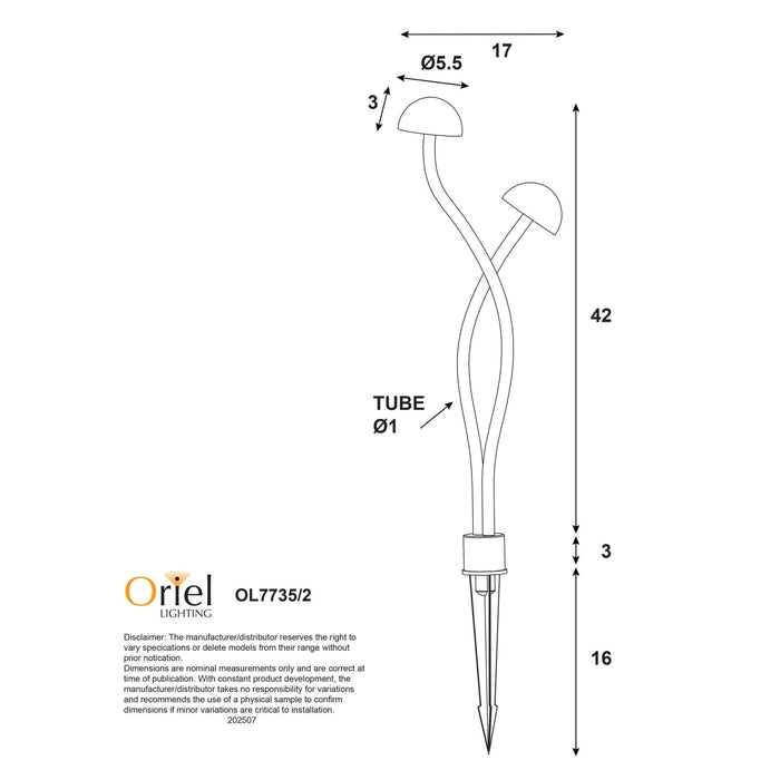 ENOKI: Mushroom Shaped 12V DIY Garden Spike Light