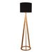 Oriel STABB: Scandi Wooden Tripod Floor Lamp with Drum Shade(Available in Black & White)