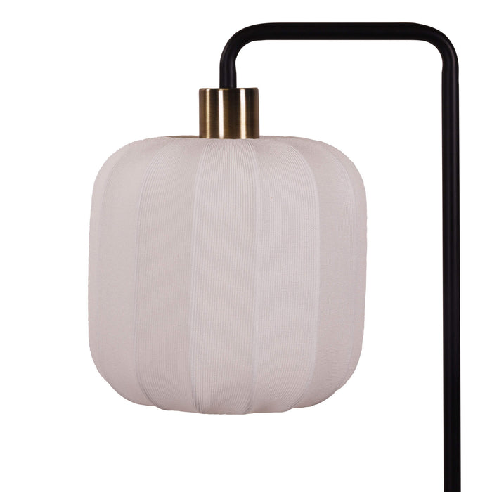 GRETA: Black Decorative Task Lamp with White Elastic Fabric Shade