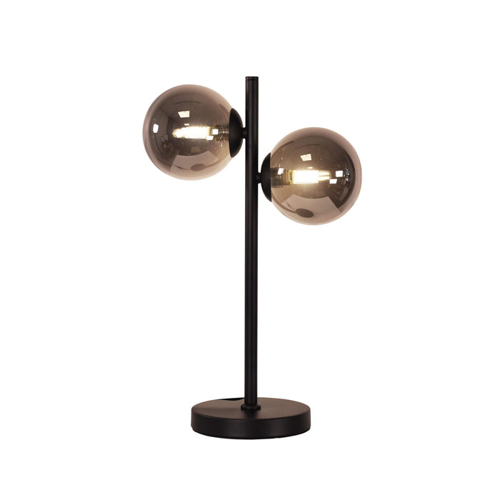 VALCROSS: Decorative Table Lamp with 2 Sphere Glass Diffuser (Available in Smoke Glass & Opal Matt Glass)