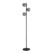 Oriel VALCROSS: Decorative Floor Lamp with 2 Sphere Glass Diffuser (Available in Smoke Glass & Opal Matt Glass)