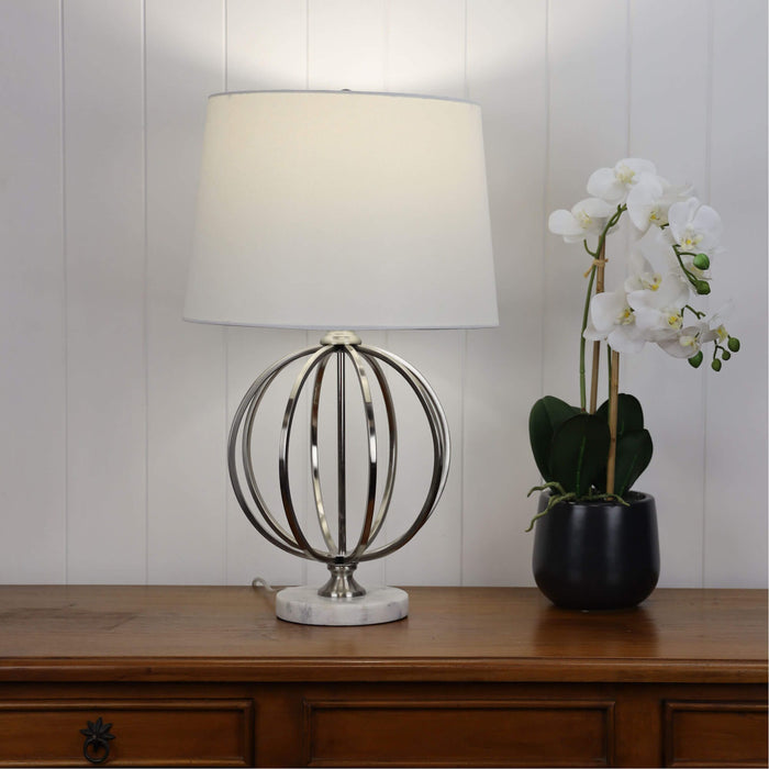 VINCHY Metal Complete Table Lamp with White Shade