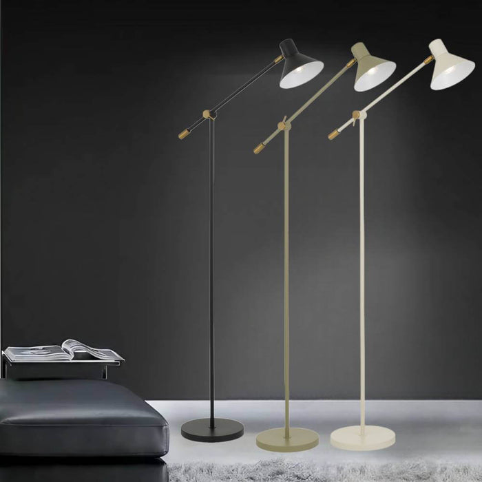 OLAV: Metal Floor Lamp with Adjustable Shades (Available in Green, Black, Orange & Beige)