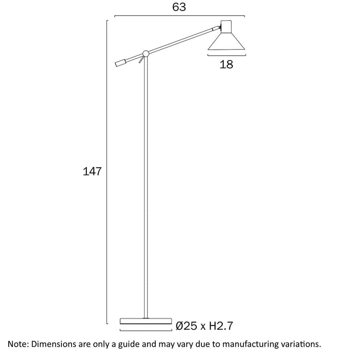 OLAV: Metal Floor Lamp with Adjustable Shades (Available in Green, Black, Orange & Beige)