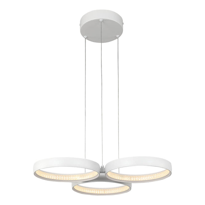 Cougar OLYMPUS: White Dimmable LED Ring Pendant Light (Available in 3 Light and 5 Light)