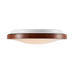 ORLIN: Round Walnut  Wood Tone LED Oyster Light (Available in 12W, 24W & 36W)