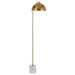 Telbix ORTEZ: Floor Lamp with Marble Base and Domed Metal Shade