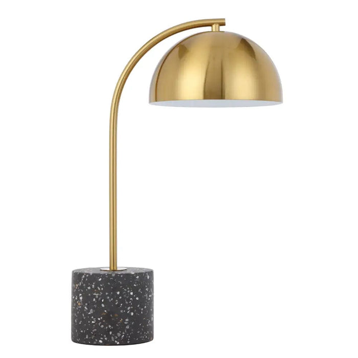 Telbix ORTEZ: Table Lamp with Marble Base and Domed Metal Shade
