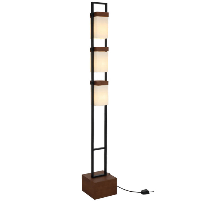OSADA: 3 Light Modern Floor Lamp with Adjustable Lamp Shades