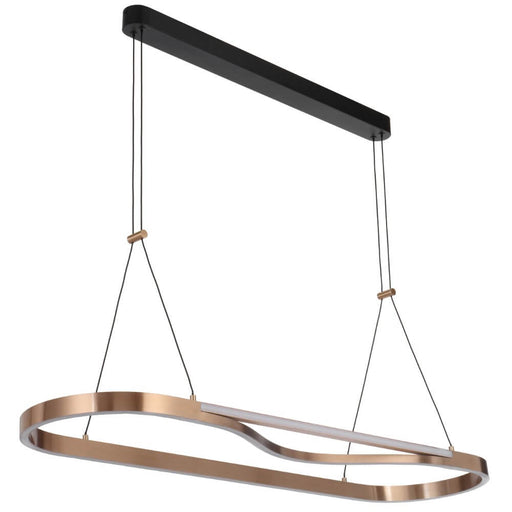Telbix OSTROM: Rectangular Coffee Gold Dimmable LED Pendant