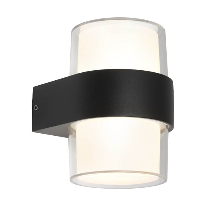 OTARA: 2 Light LED Exterior Wall Light with Clear/Opal Diffuser (Available in Black & White)