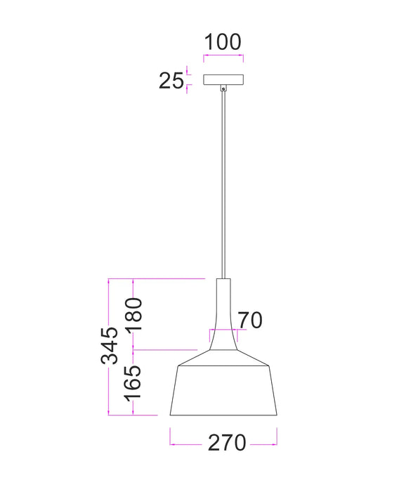 OXIDO: Rustic Brown with Travertine Highlight Angled Dome Interior Pendant Lights (Available in 270mm, 400mm & 550mm)