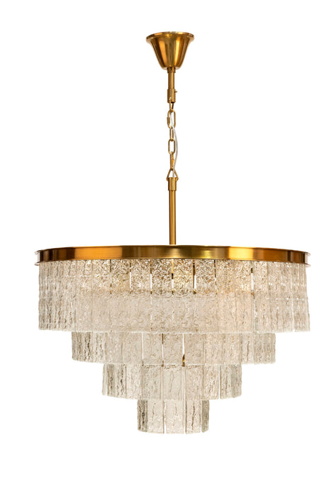 PALAZZO - 21L Brushed Brass 3D Glass Pendant 240V E14