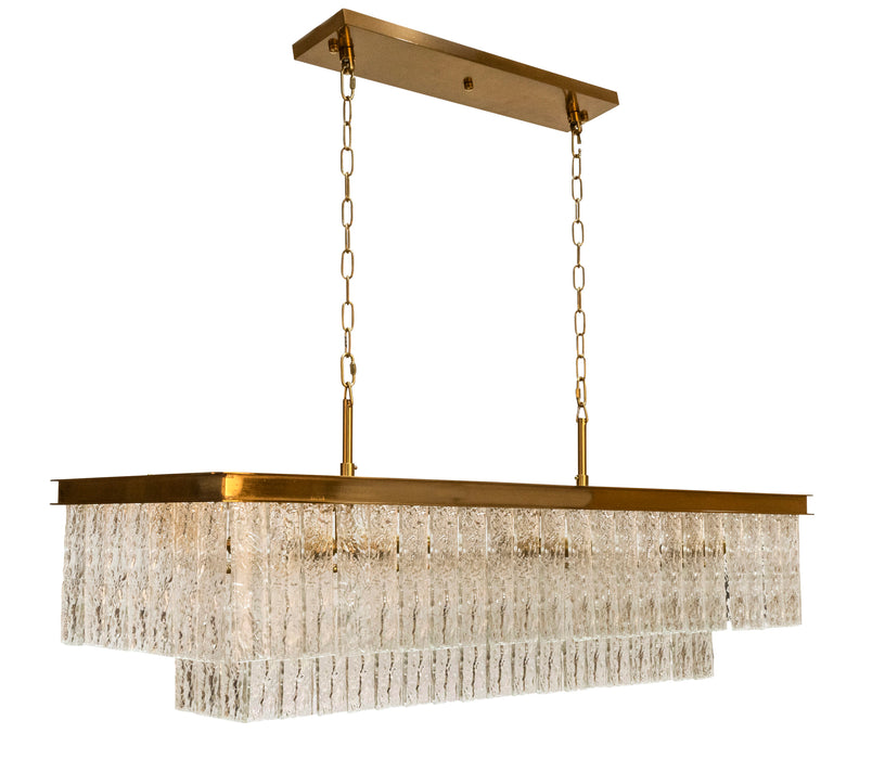 PALAZZO - 17L Brushed Brass 3D Glass Pendant 240V E14