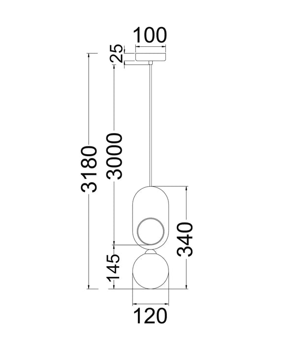 PALTA: Sandblasted Opal Diffuser with Brass & Wood Highlight Interior Pendant Lights (Available in Natural Wood & Red Wood)