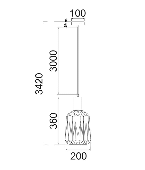 PAPEL: Pleated Opal Glass Jar Interior Pendant Lights (Available in Translucent Glass & Opaque Glass)