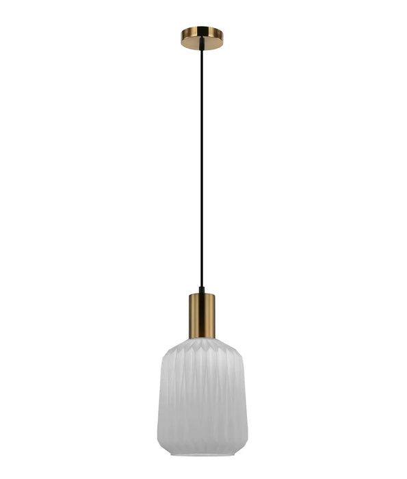 CLA PAPEL: Pleated Opal Glass Jar Interior Pendant Lights (Available in Translucent Glass & Opaque Glass)