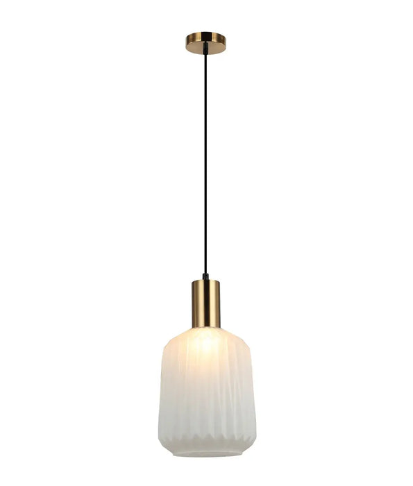 PAPEL: Pleated Opal Glass Jar Interior Pendant Lights (Available in Translucent Glass & Opaque Glass)