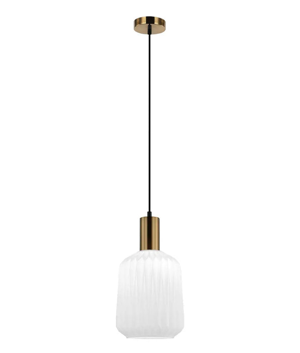 PAPEL: Pleated Opal Glass Jar Interior Pendant Lights (Available in Translucent Glass & Opaque Glass)