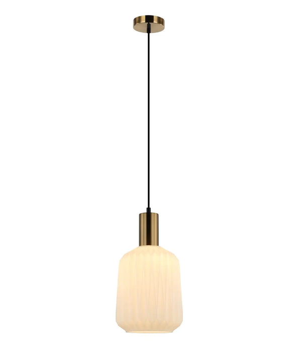 PAPEL: Pleated Opal Glass Jar Interior Pendant Lights (Available in Translucent Glass & Opaque Glass)