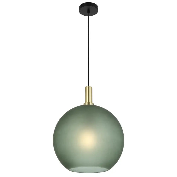 PATINO: 1 Light Round Glass Pendant (avail in Amber, Smoke & Green | 3 Sizes)