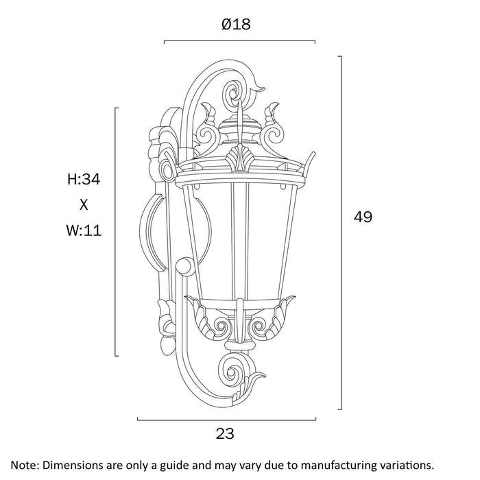 RAMIRO: Traditional Coach Style Wall Bracket(Available in Black & Bronze)