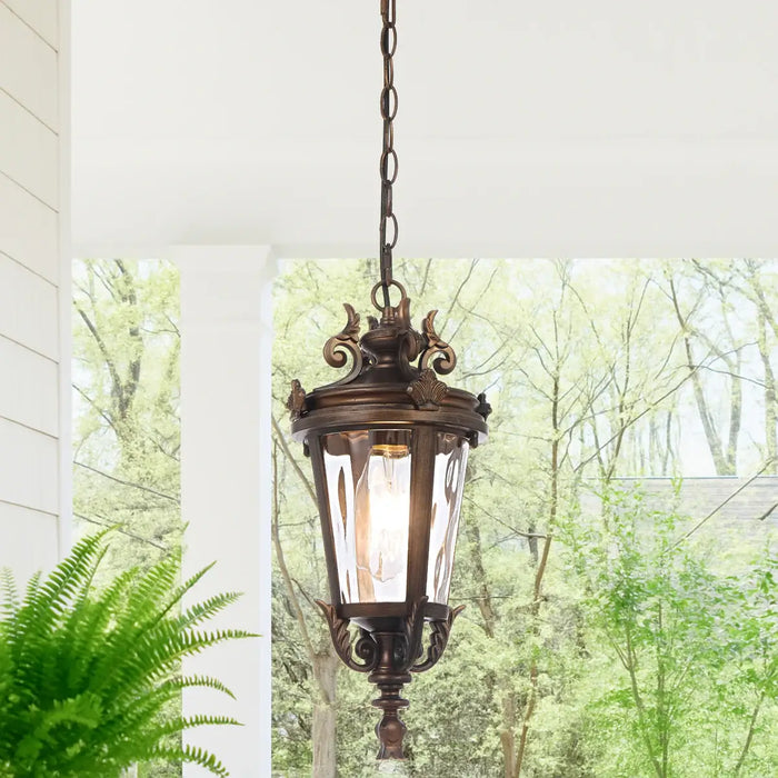 PEDRAL: Vintage Traditional Coach-Style Design Pendant Light (Available in Bronze & Black | 18cm & 23cm)