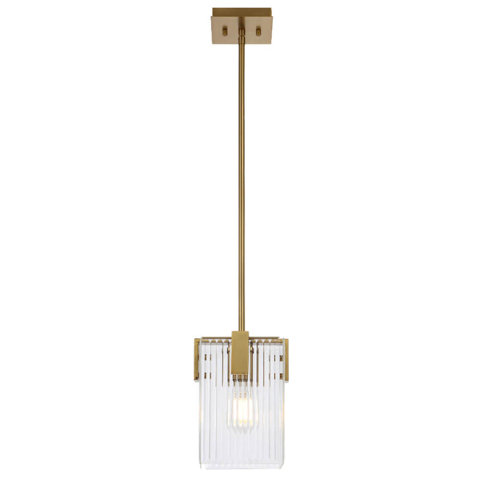 PELION: 1 Light Glass Pendant Light (Available in Chrome & Antique Gold)