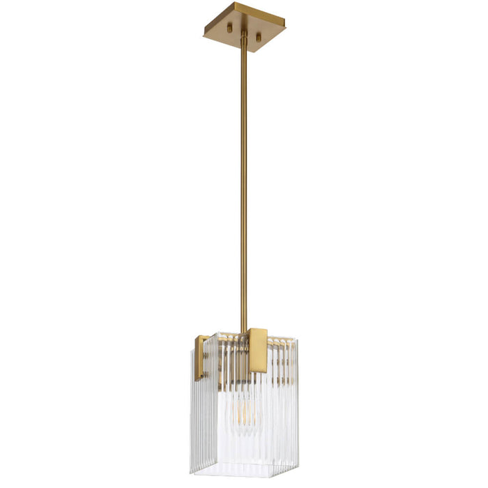 PELION: 1 Light Glass Pendant Light (Available in Chrome & Antique Gold)