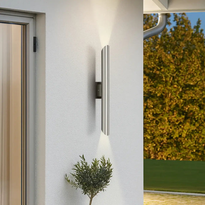 PENROS: Up/Down 2 Light LED Exterior Wall Light (Available in Stainless Steel, Antique Brass & Natural Brass)