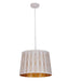 CLA PENSHADE: Iron Interior Pendant Light with Laser Cut Vector Pattern (Available in Black & White)