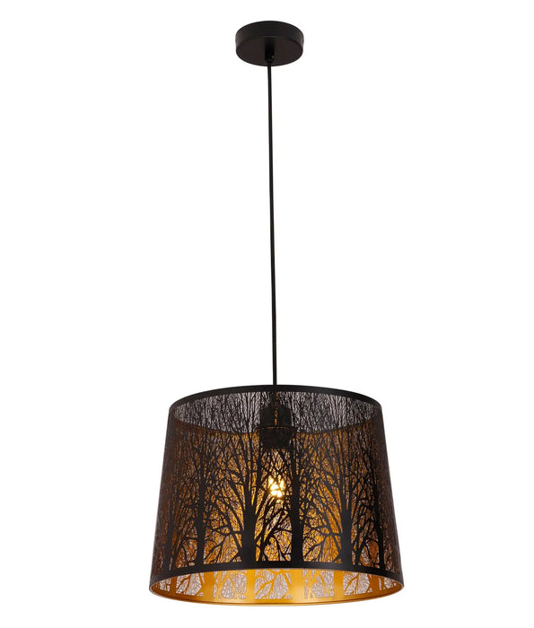 PENSHADE: Laser Cut Tree Pattern Iron Interior Pendant Light (Available in Black & White)