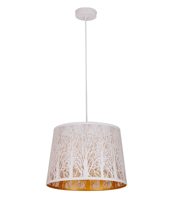 PENSHADE: Laser Cut Tree Pattern Iron Interior Pendant Light (Available in Black & White)