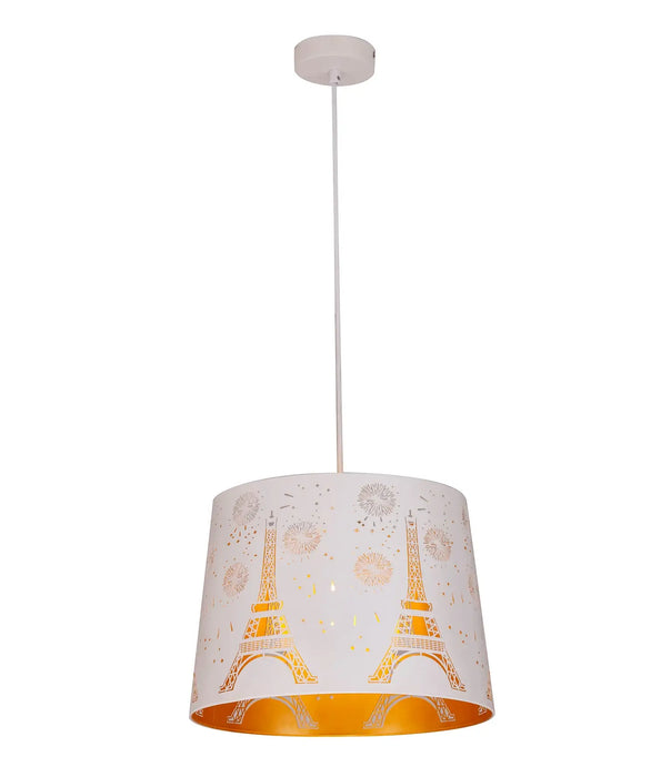 CLA PENSHADE: Laser Cut Eiffel Tower Pattern Iron Interior Pendant Light (Available in Black & White)