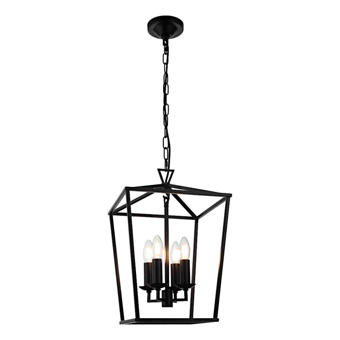 PERIGAN: Metal Cage Pendant Light (Available in Black & Matt Gold)