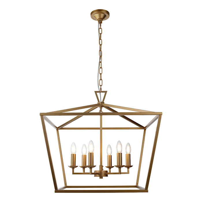 PERIGAN: Metal Cage Pendant Light (Available in Black & Matt Gold)