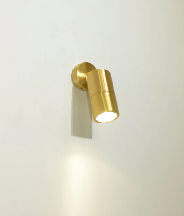 GU10 IP65 Adjustable Exterior Wall Pillar Spot Lights (Available in Aged Brass & Solid Polished Brass)