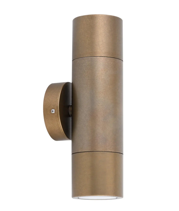 GU10 IP65 Exterior Up/Down Wall Pillar Spot Lights (Available in Aged Brass & Solid Polished Brass)