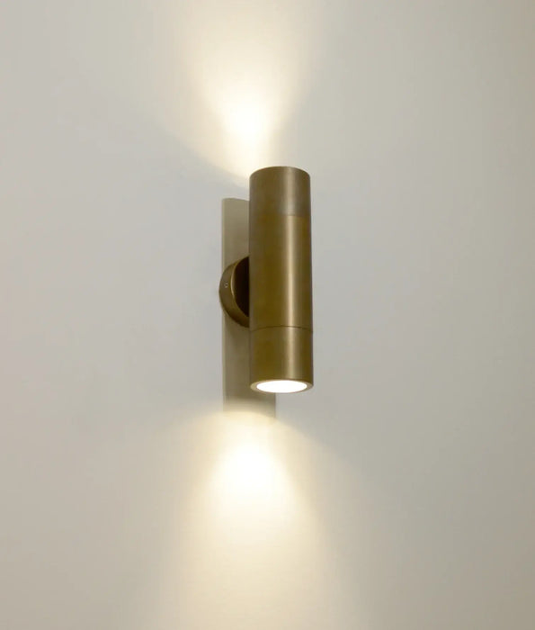 GU10 IP65 Exterior Up/Down Wall Pillar Spot Lights (Available in Aged Brass & Solid Polished Brass)