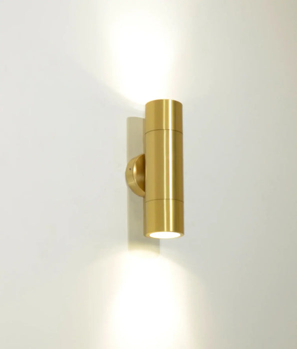 GU10 IP65 Exterior Up/Down Wall Pillar Spot Lights (Available in Aged Brass & Solid Polished Brass)