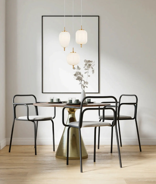 PINO: Interior Pendant Lights with Mirror Finish Glass Diffuser (avail in Opal Matte & Smokey Black)