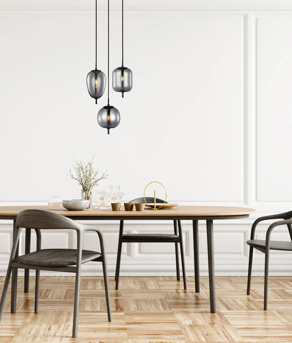 PINO: Interior Pendant Lights with Mirror Finish Glass Diffuser (avail in Opal Matte & Smokey Black)