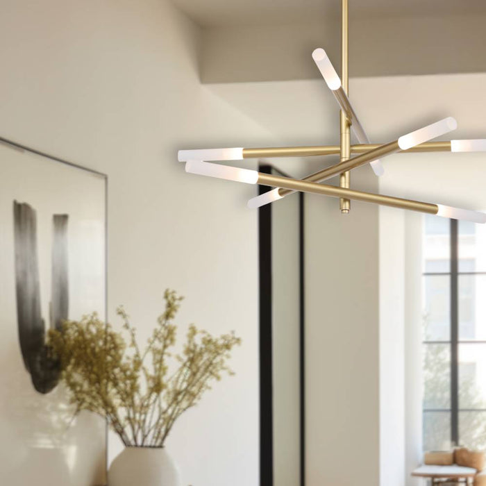 PINTA: 3000k Modern LED Pendant Light (Available in Black & Gold, 8 Light & 10 Light)