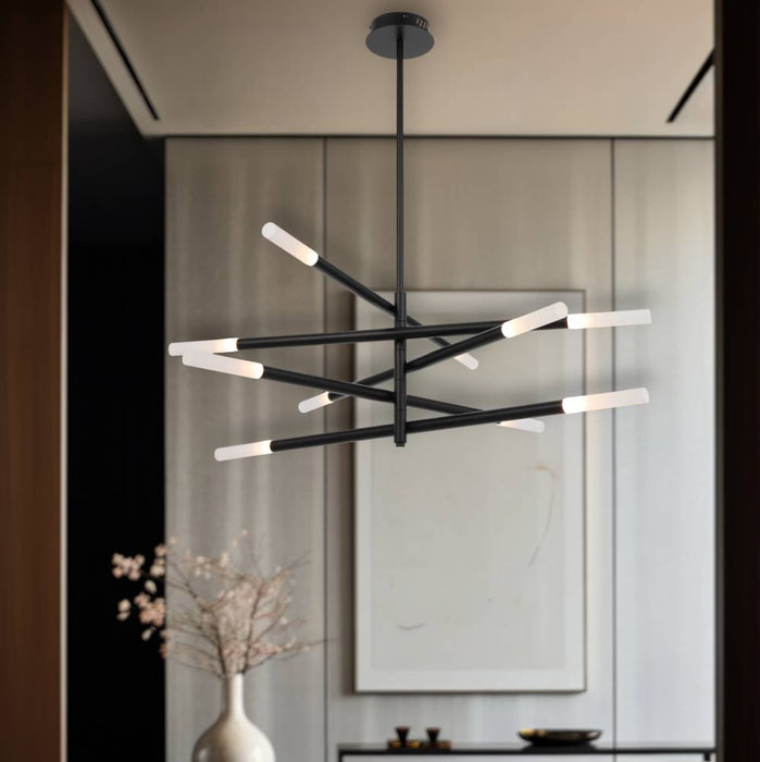 PINTA: 3000k Modern LED Pendant Light (Available in Black & Gold, 8 Light & 10 Light)